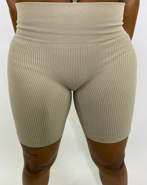 Mocha Biker Shorts